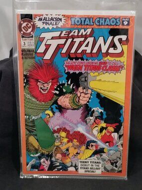 Team Titans #3 (1992) DC - Total Chaos Part 9 Finale - Kevin Maguire Art